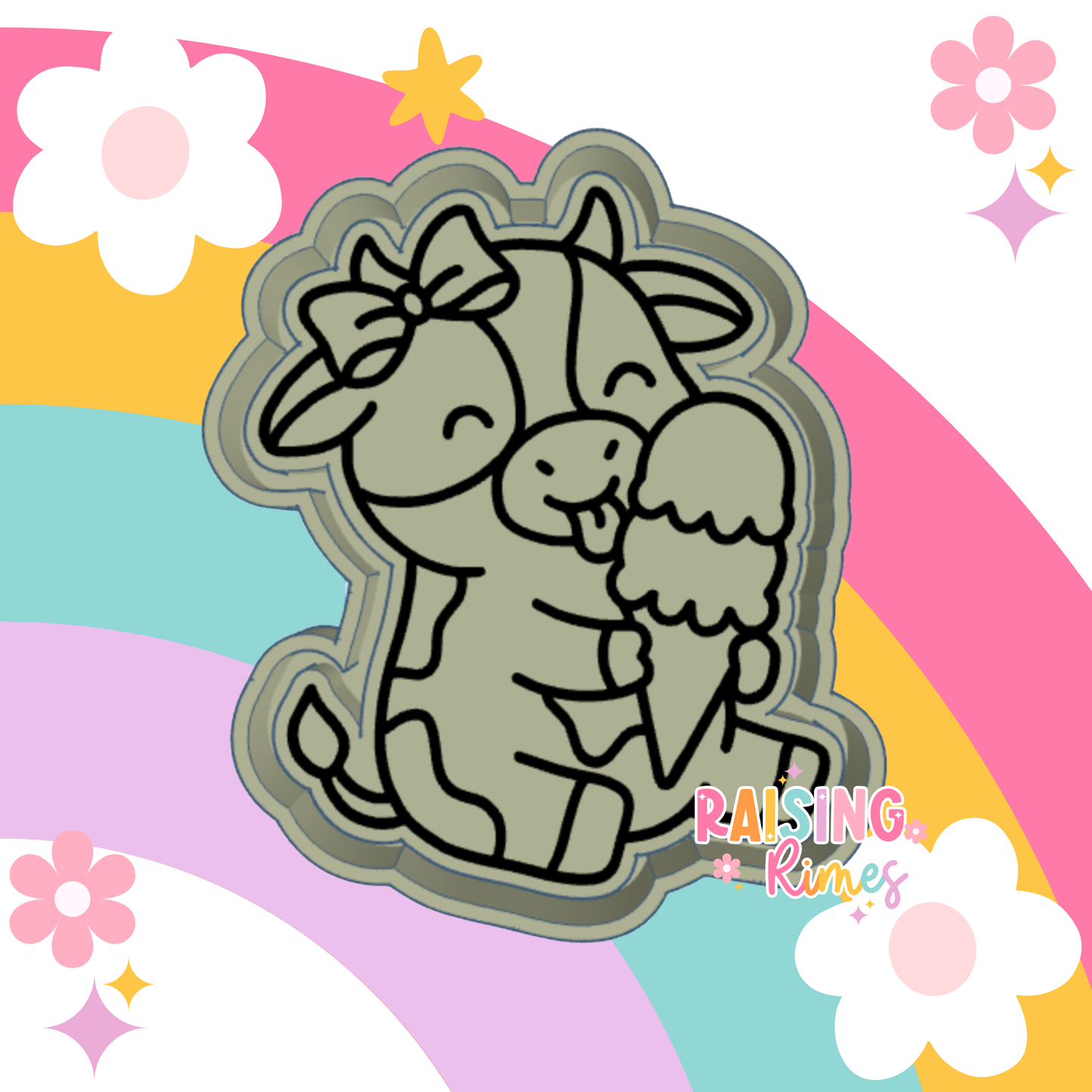 Cow w/ Ice CreamSilicone Mold