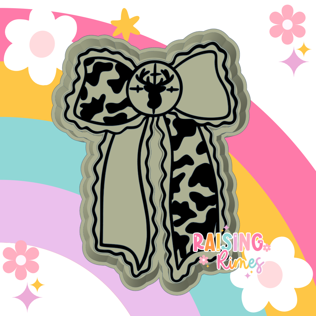 Deer Scope Checkered Bow Silicone Mold