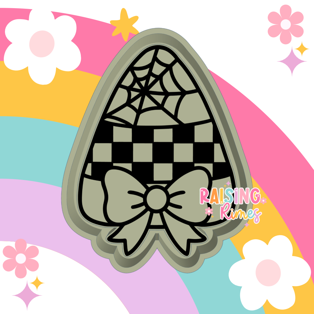 Checkered Web Candy Corn Silicone Mold