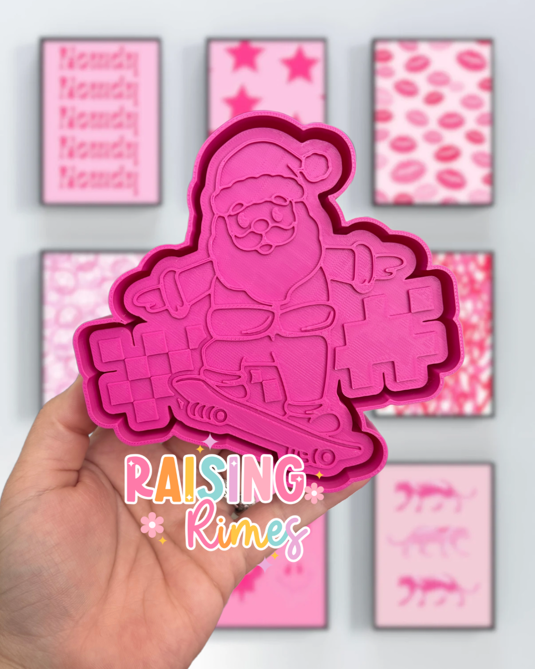 Skateboard Santa Silicone Mold