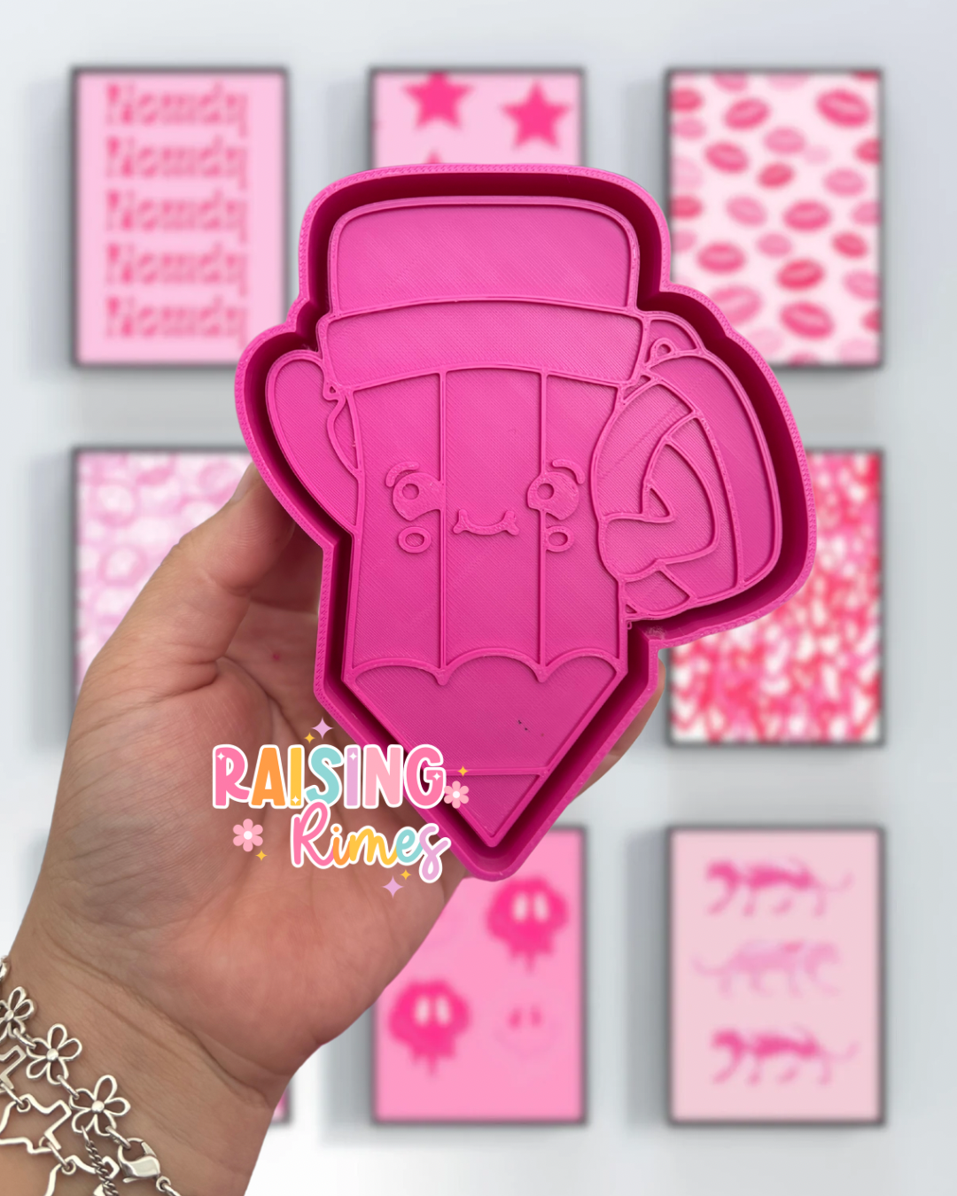 Pencil with Backpack Silicone Mold