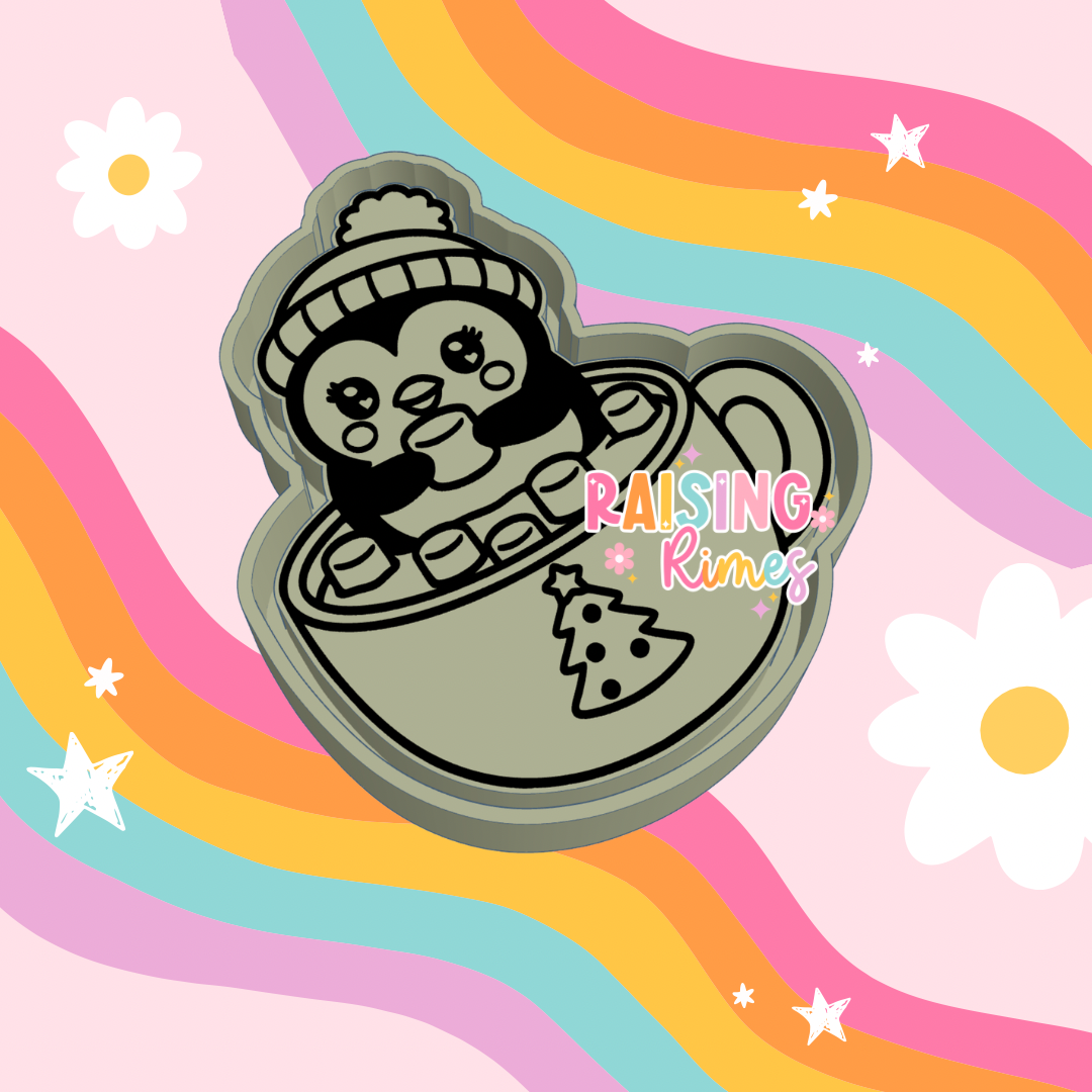 Penguin in Cocoa Mug Silicone Mold