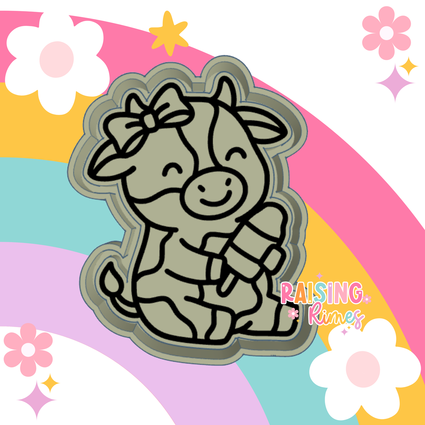 Cow w/ Popsicle Silicone Mold