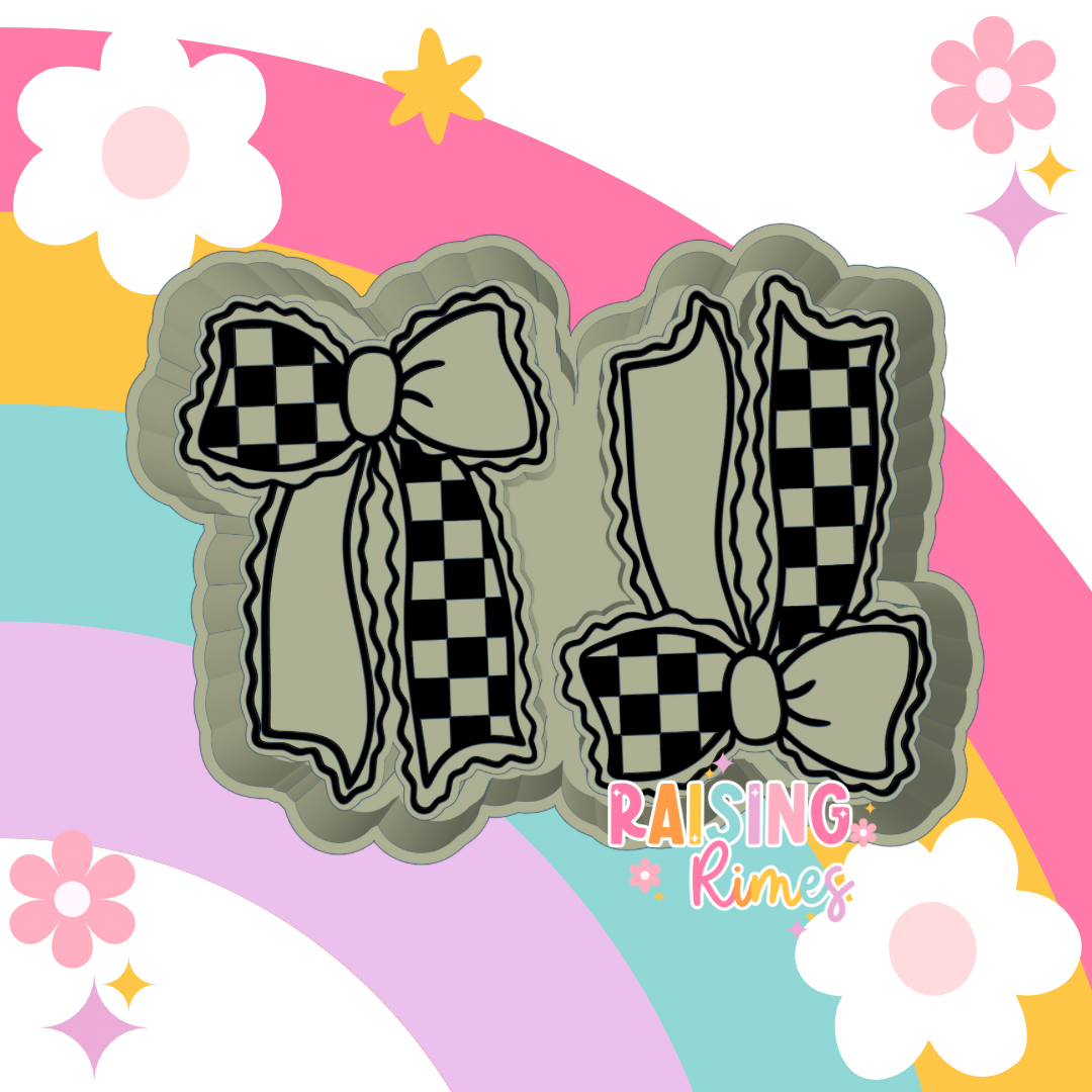 Checkered Bow Vents Silicone Mold