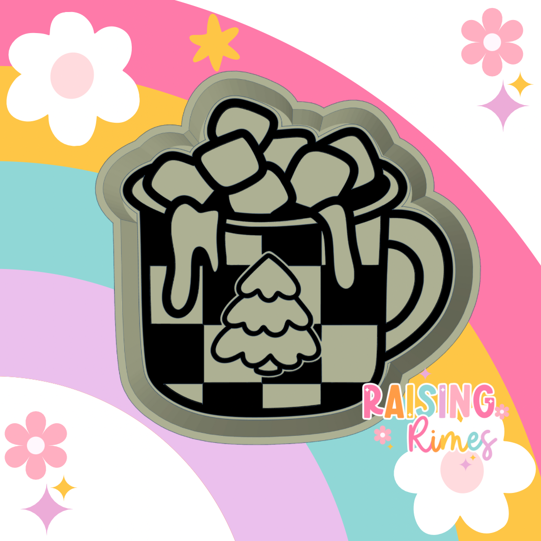 Checkered Tree Mug Silicone Mold