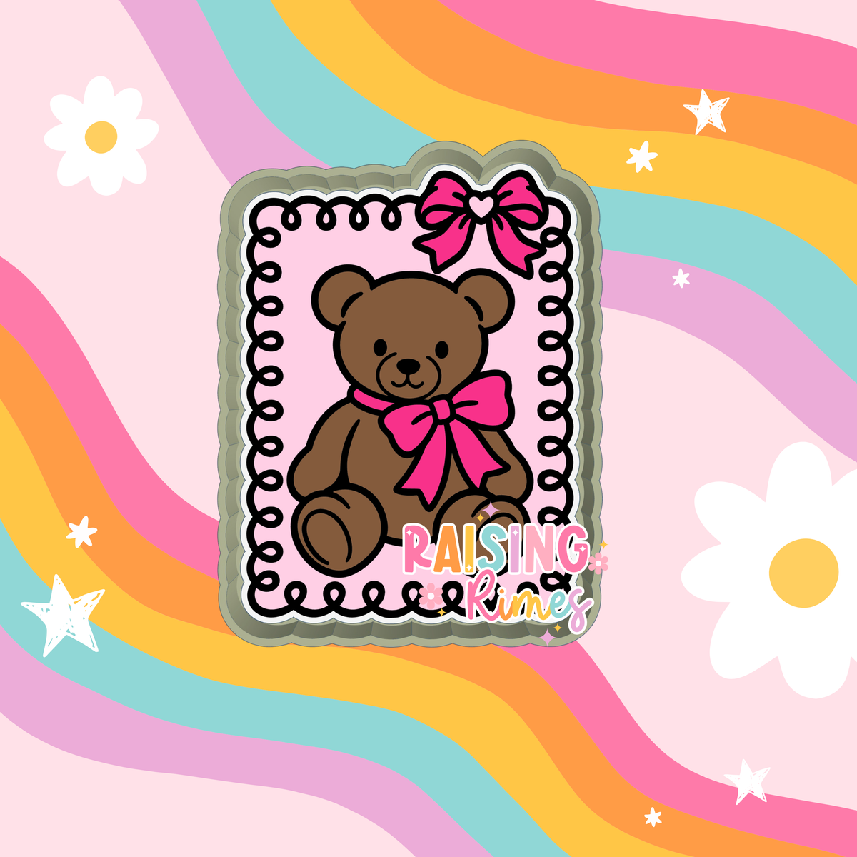 Bear Doodle Frame Silicone Mold