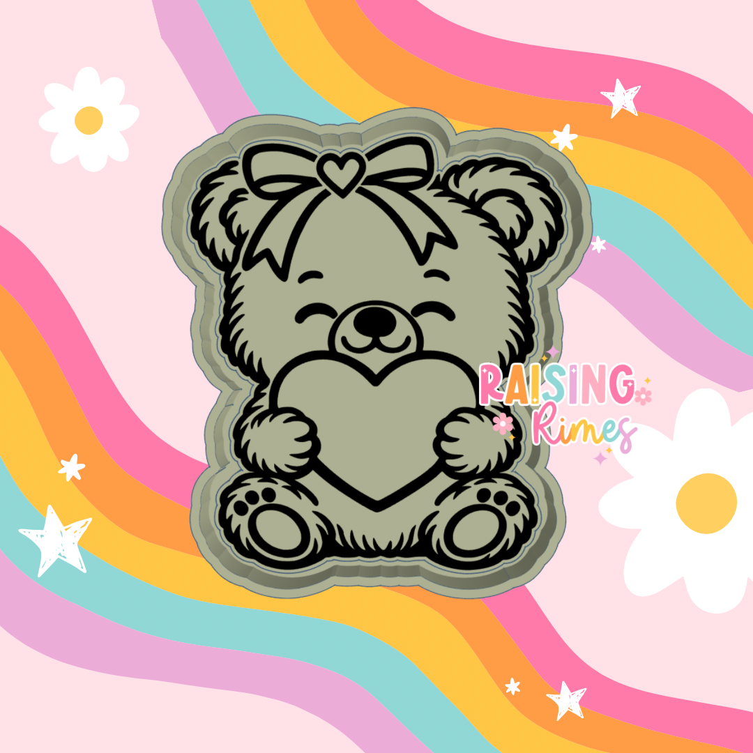 Bear w/ Heart Silicone Mold