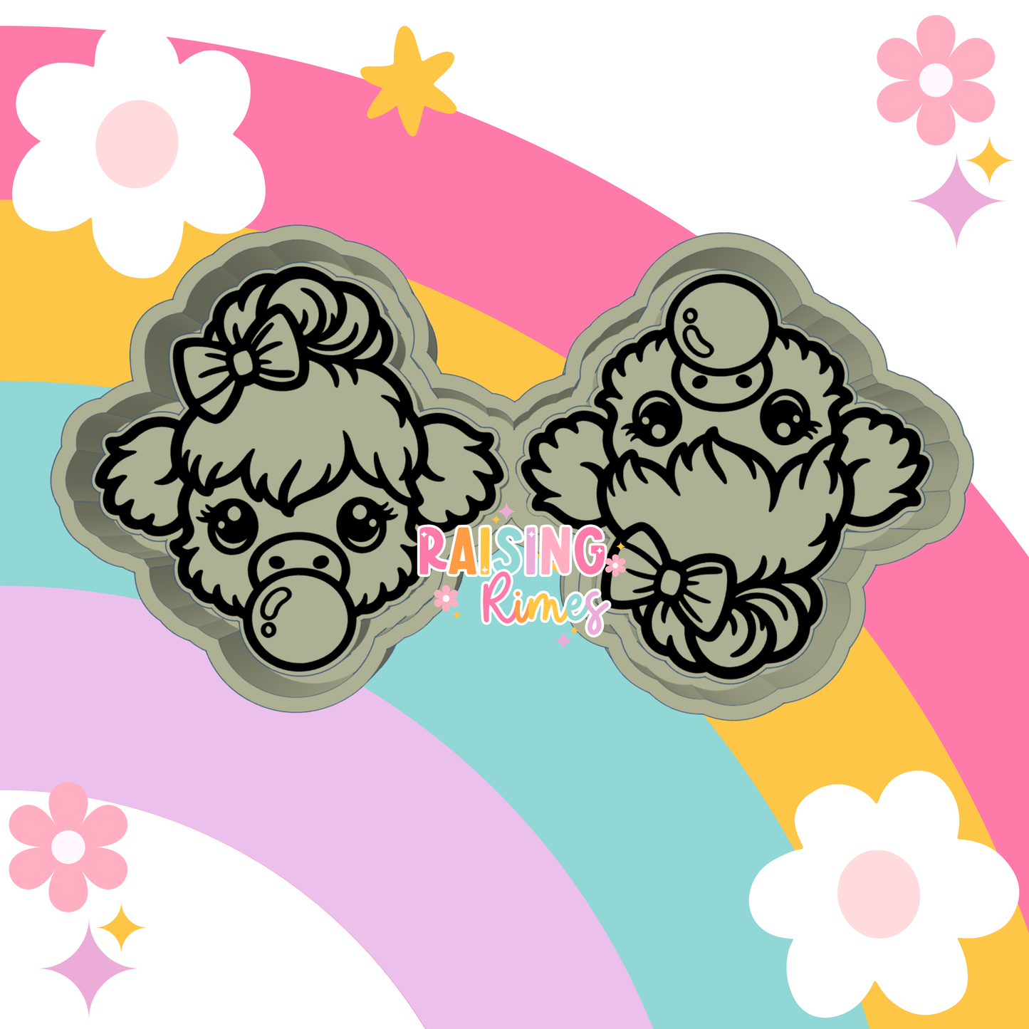 Bubblegum Bun Cow Vents Silicone Mold