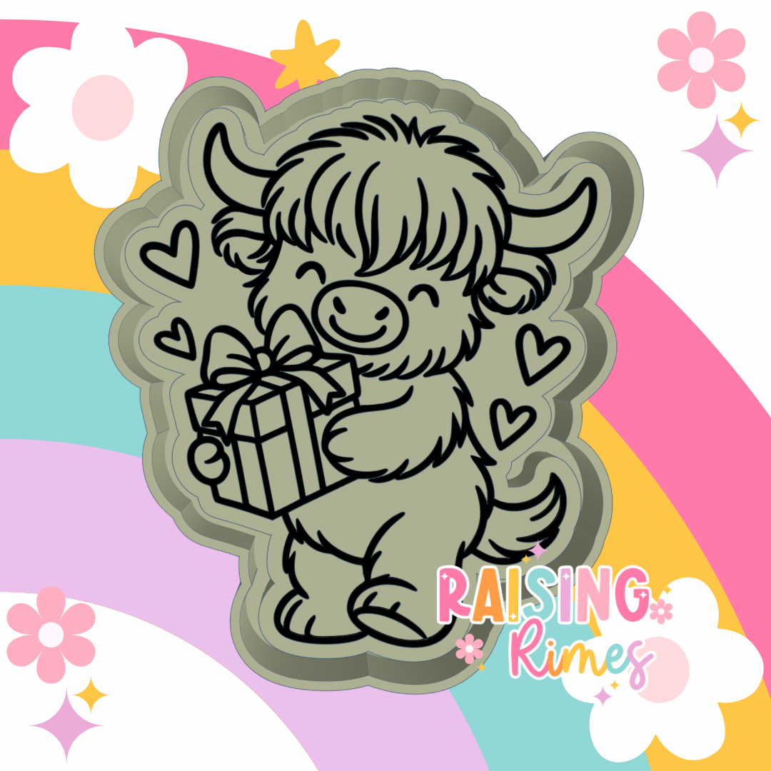 Heart Gift Cow Silicone Mold