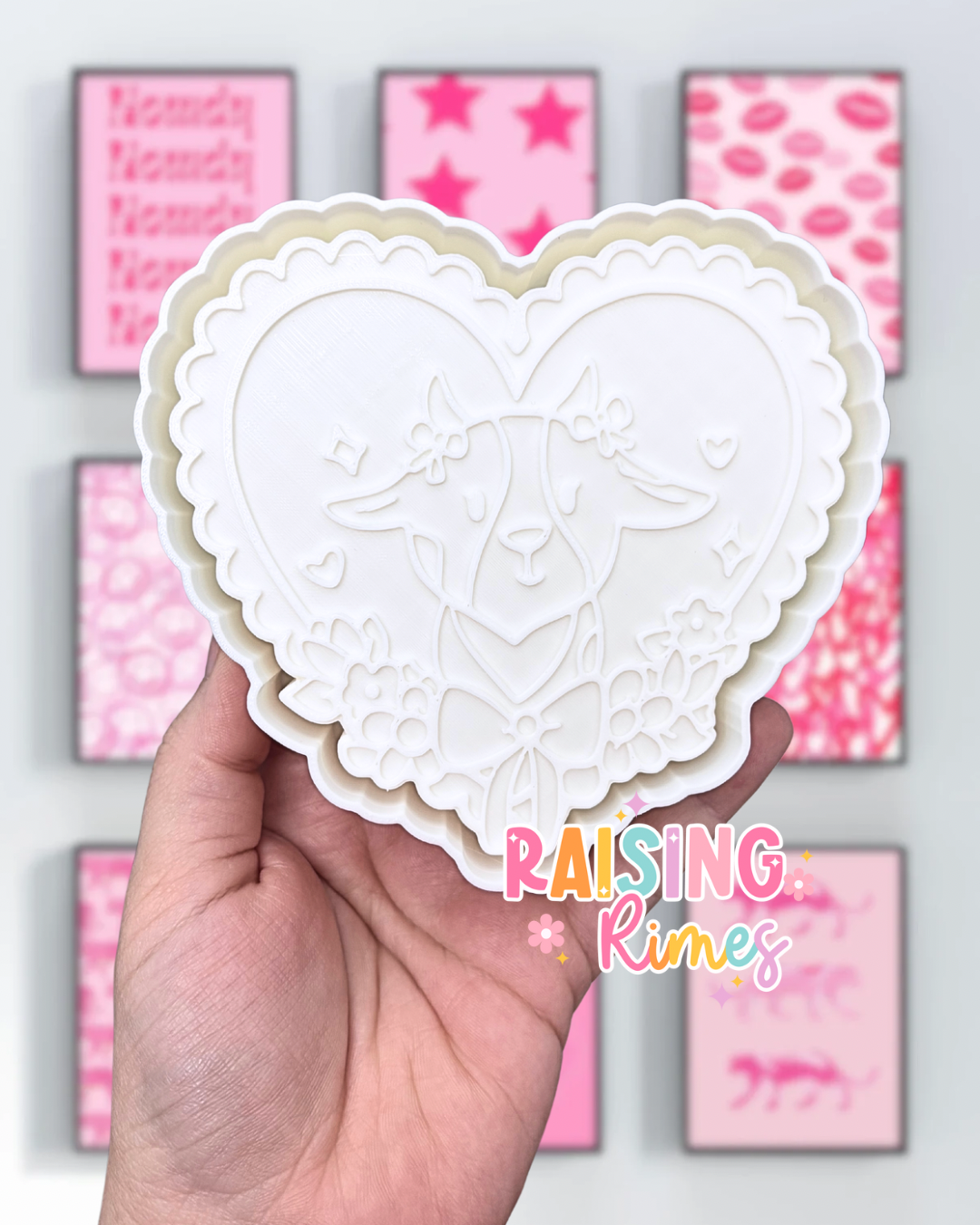 Girly Cow Heart Silicone Mold