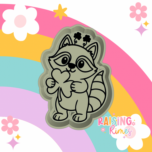 Raccoon w/ Shamrock Silicone Mold