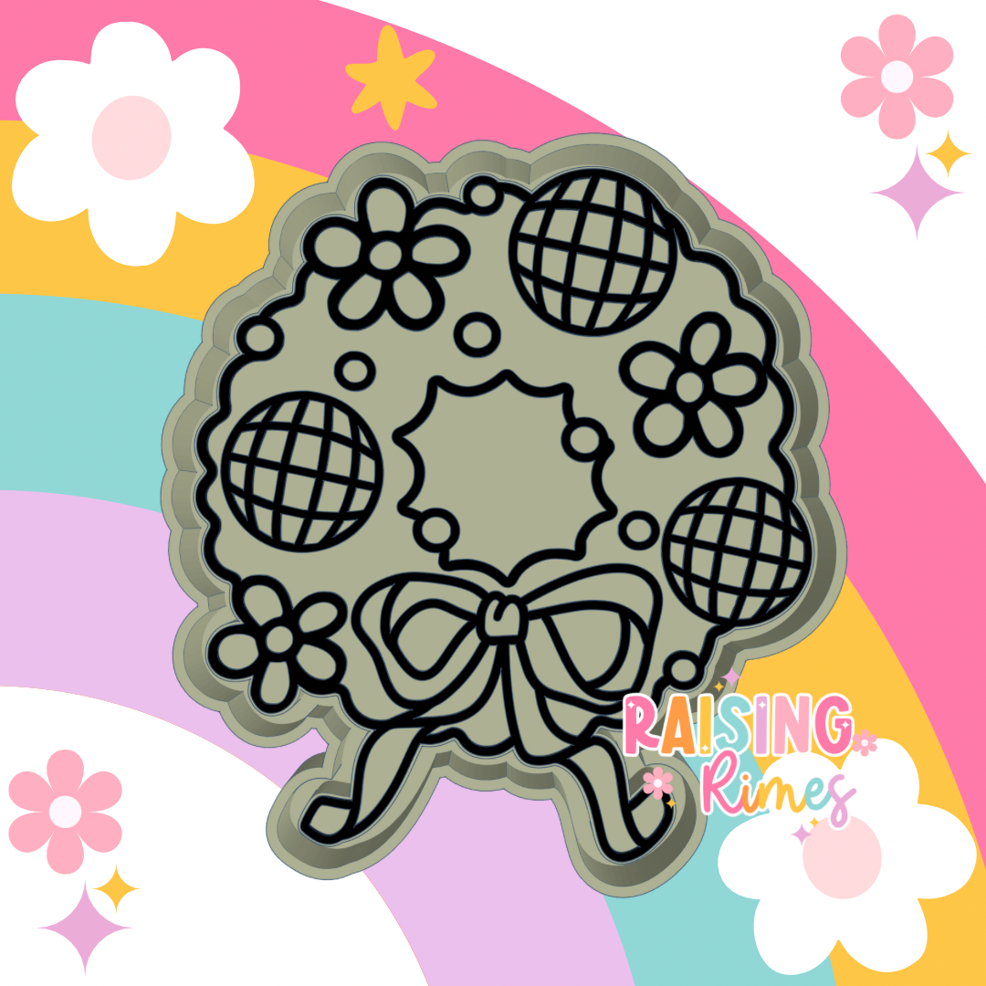 Groovy Disco Wreath Silicone Mold