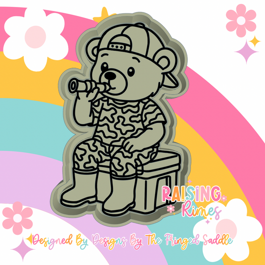 Camo Bear on Cooler Silicone Mold
