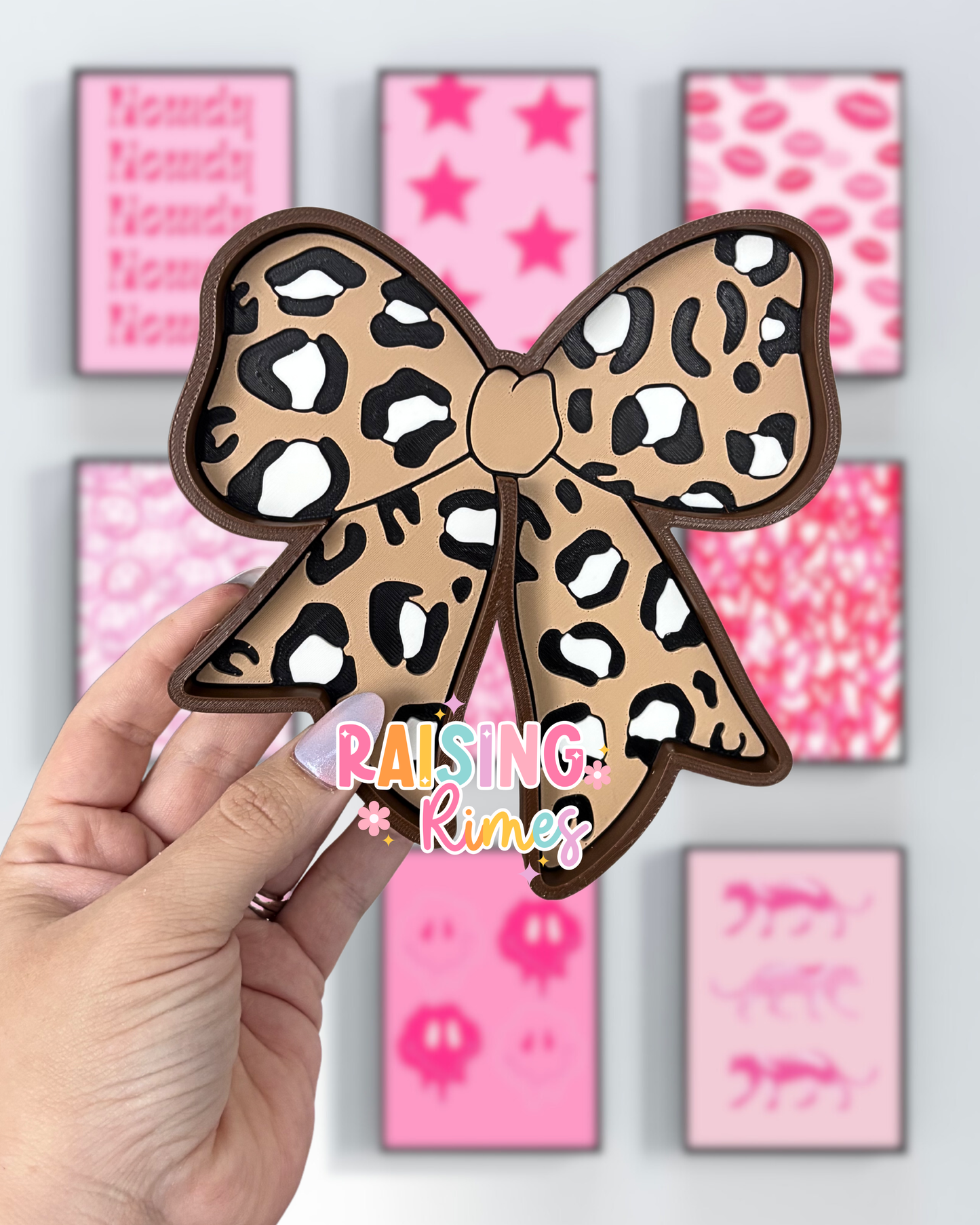Leopard Bow Trinket Tray