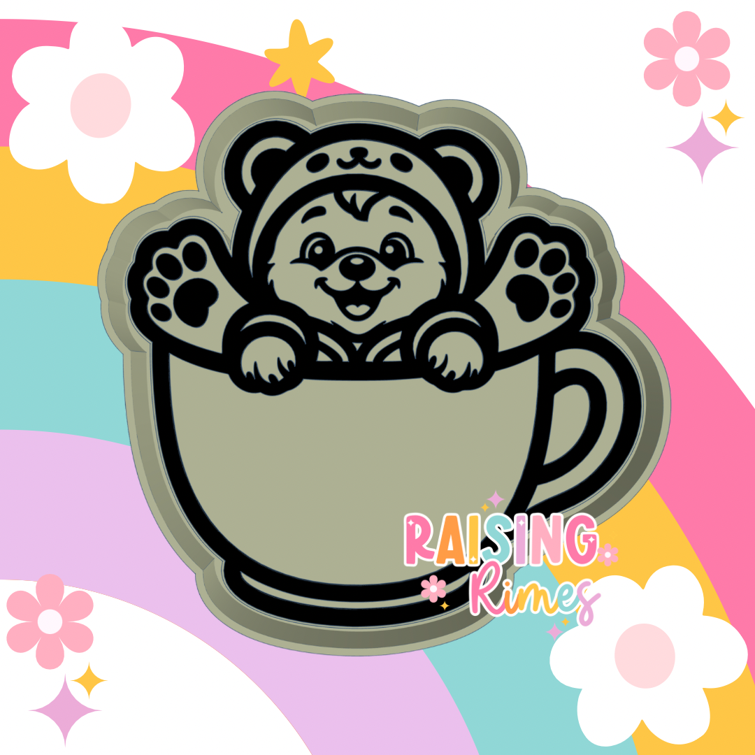 Bear In Teacup Silicone Mold