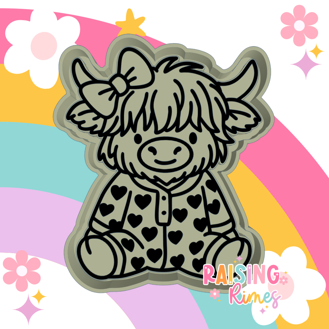 Cow in Heart PJ’s Silicone Mold