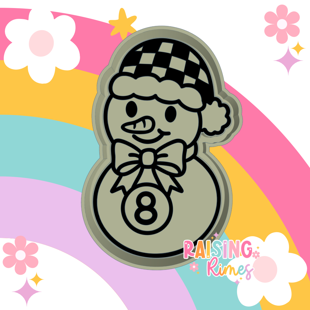 8 Ball Snowman Silicone Mold