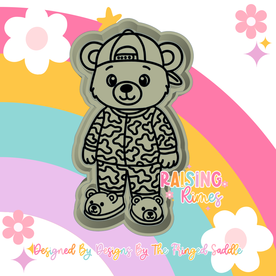 Camo PJ Bear Silicone Mold