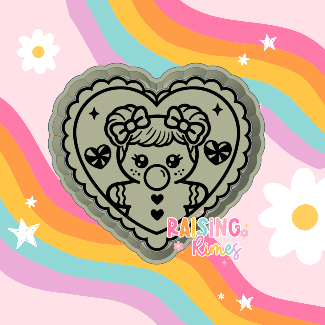 Gingerbread Girl Heart Silicone Mold
