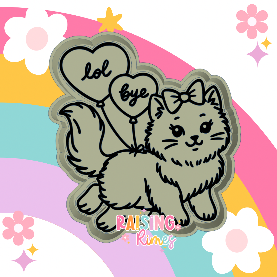 Lol Bye Cat Silicone Mold