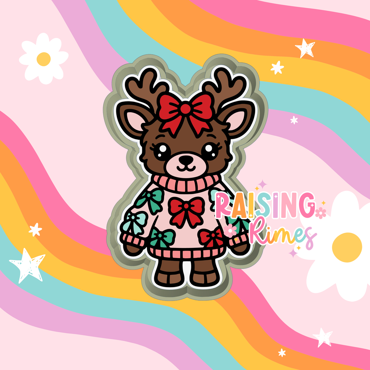 Bow Sweater Reindeer Silicone Mold
