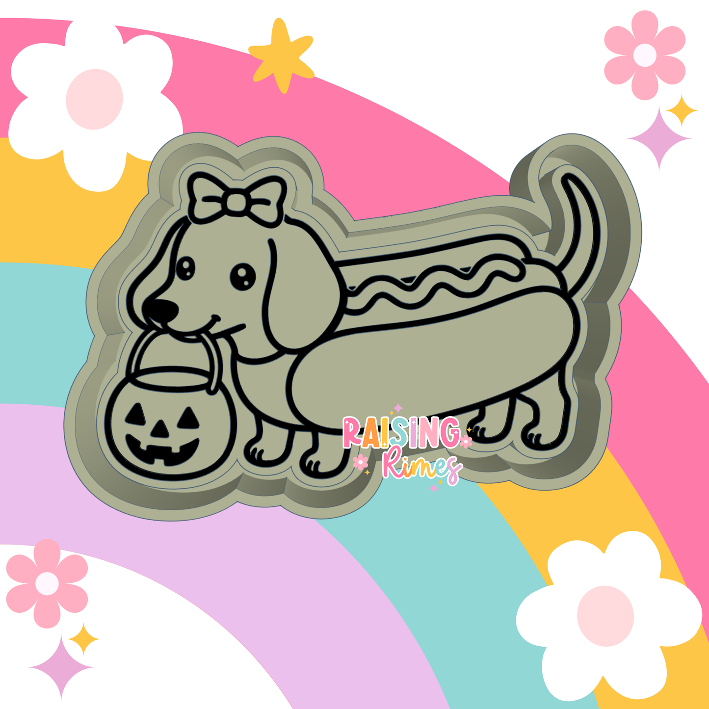 Girl Halloweenie Dog Silicone Mold
