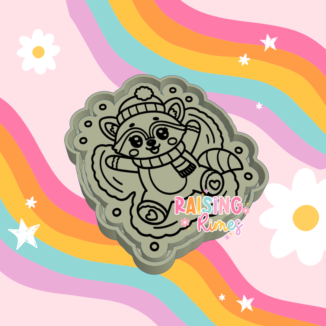 Snow Angel Raccoon Silicone Mold