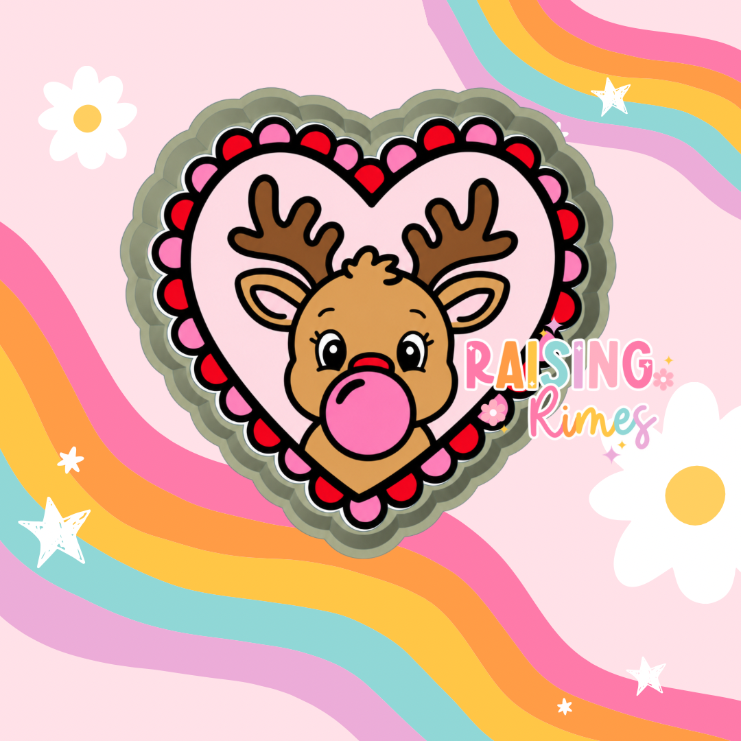 Deer w/ Bubblegum Heart Silicone Mold