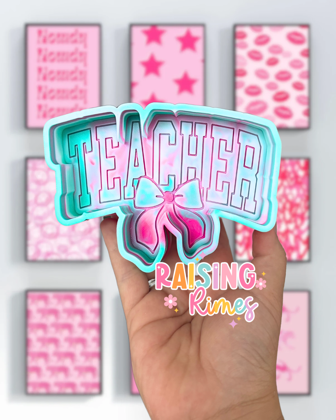 Teacher w/ Bow Silicone Mold