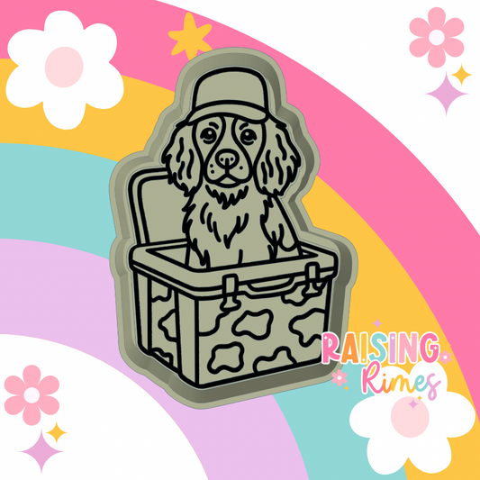 Dog In Camo Cooler Silicone Mold