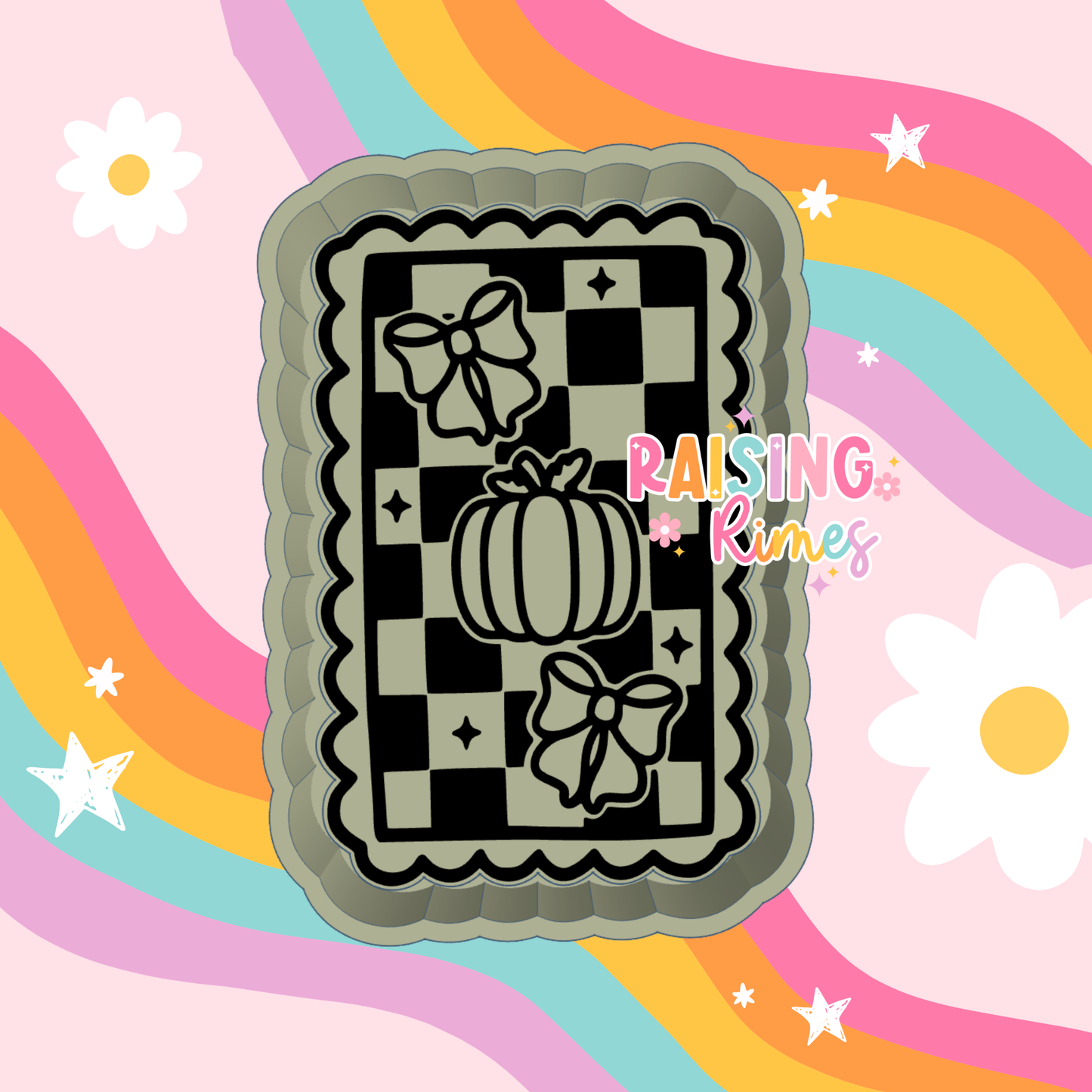 Pumpkin & Bows Long Stamp Silicone Mold