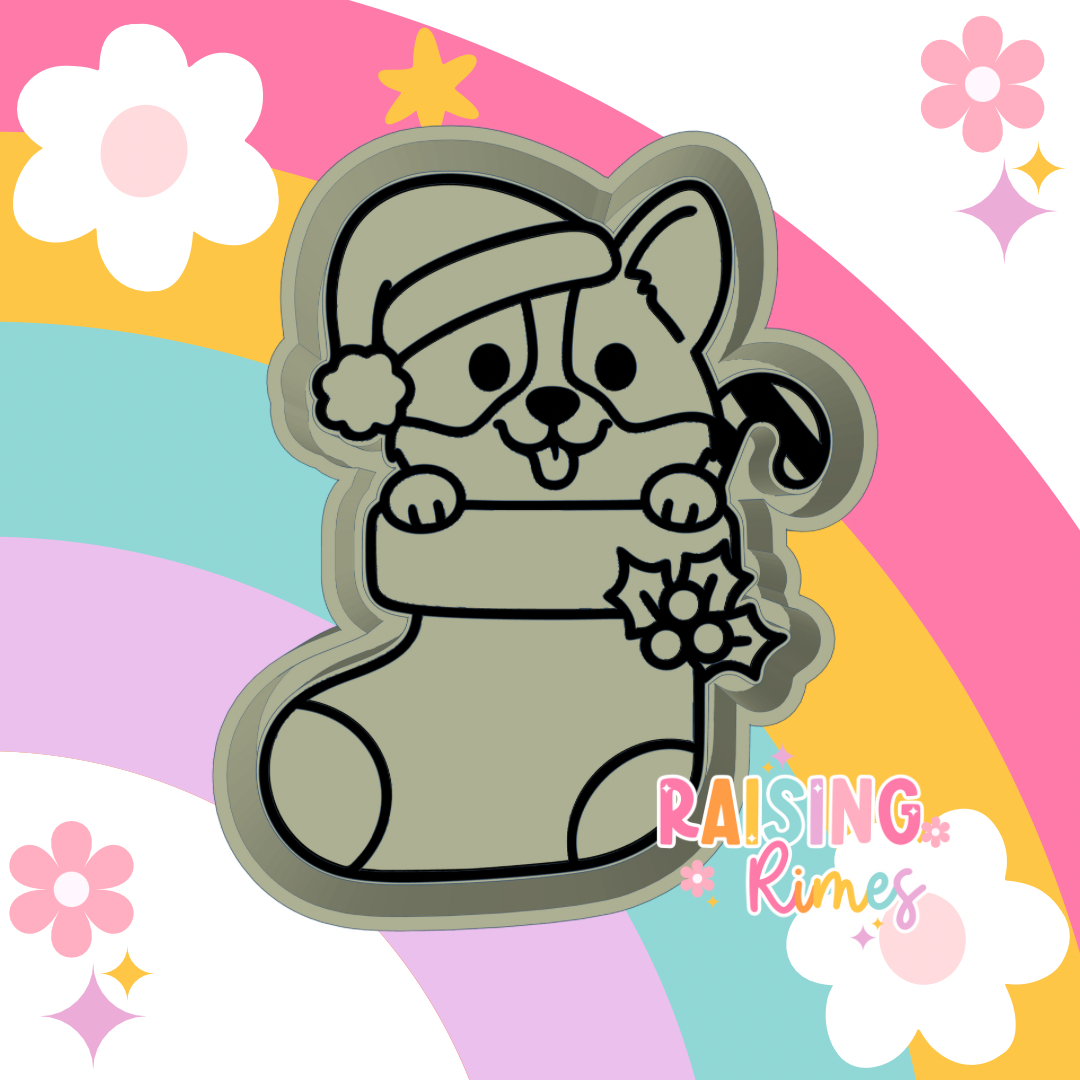 Christmas Corgi Silicone Mold