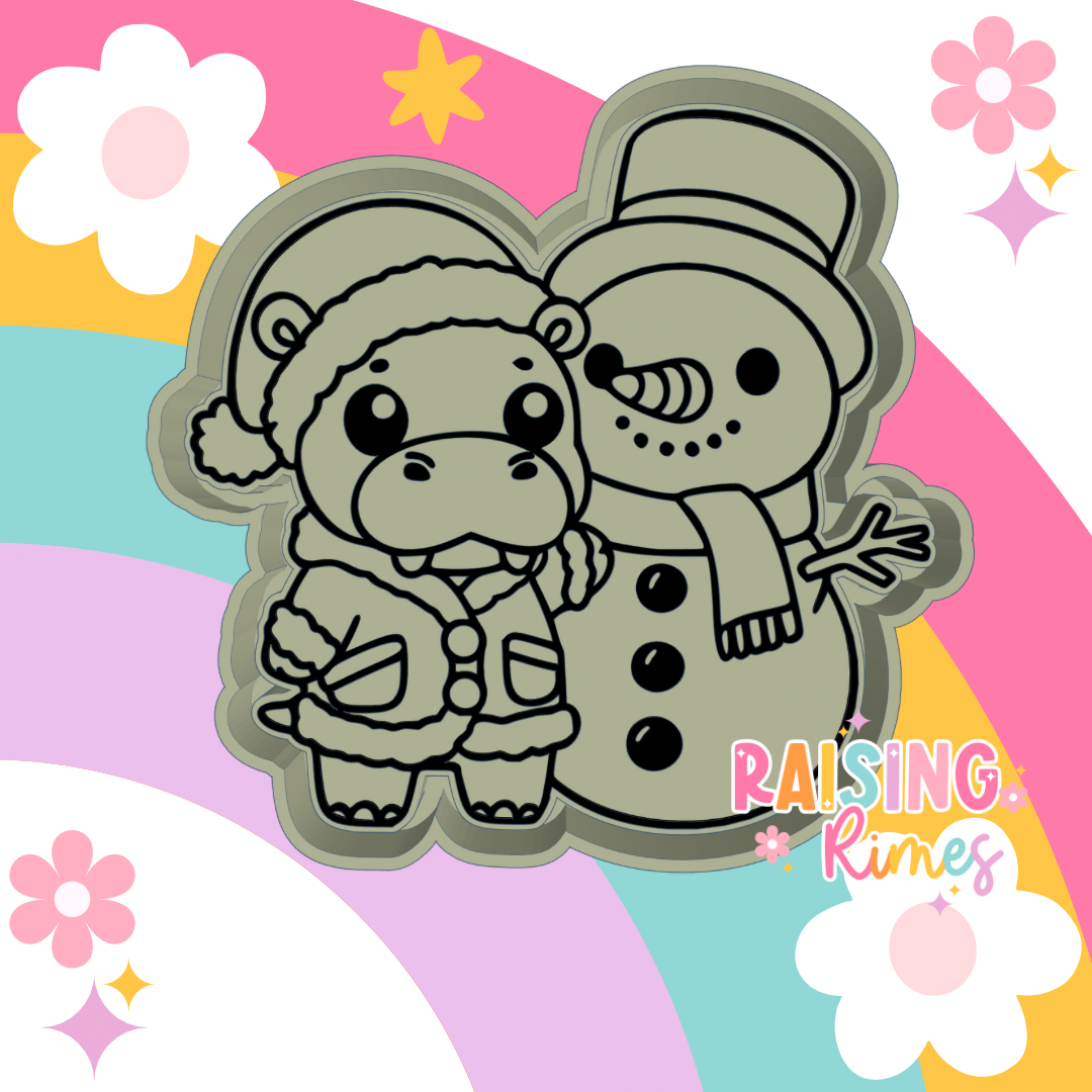Hippo & Snowman Silicone Mold