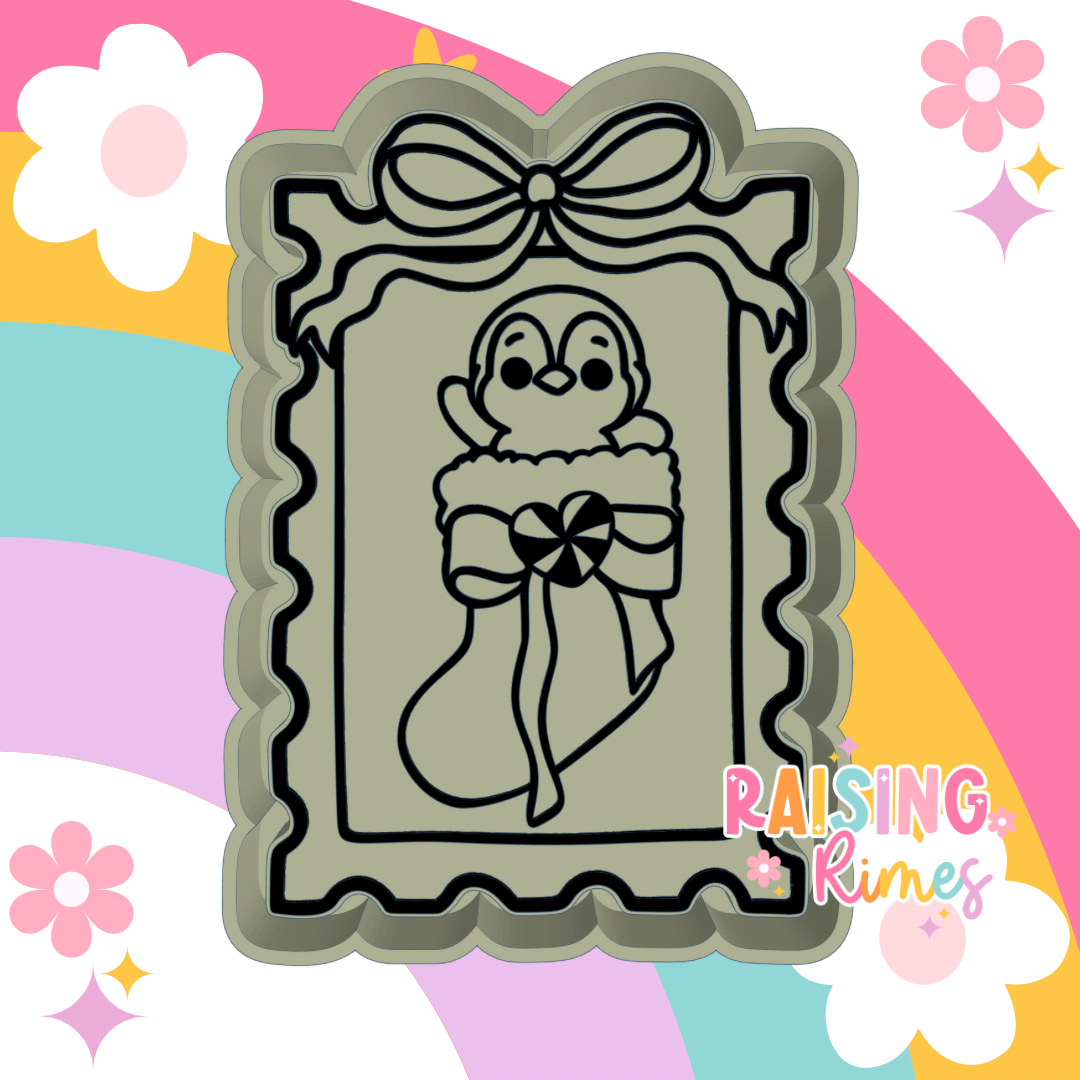 Penguin Stocking Stamp Silicone Mold