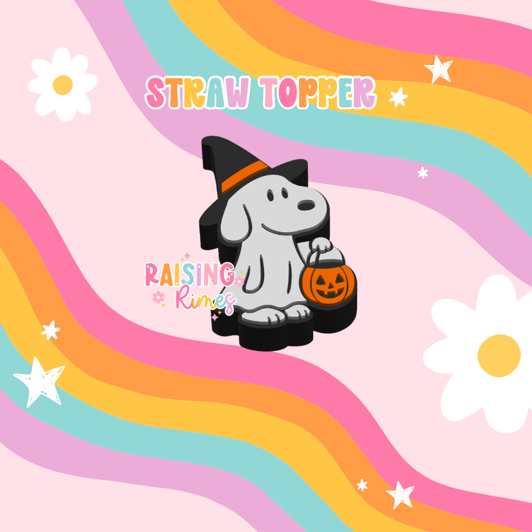 Halloween Dog Straw Topper