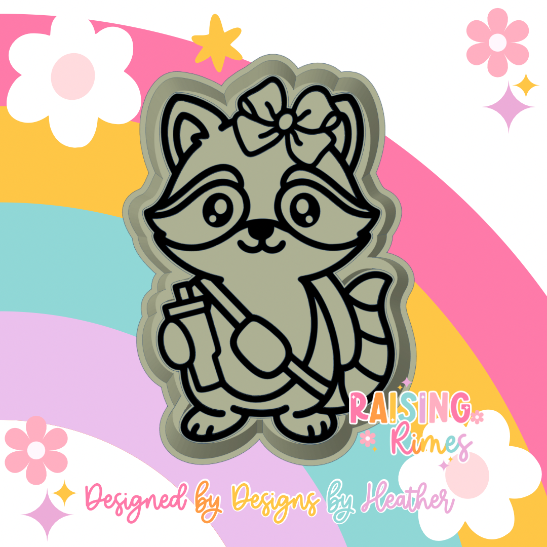 Girly Raccoon Silicone Mold