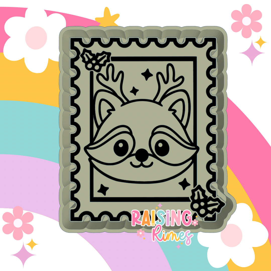 Rudolph Raccoon Stamp Silicone Mold