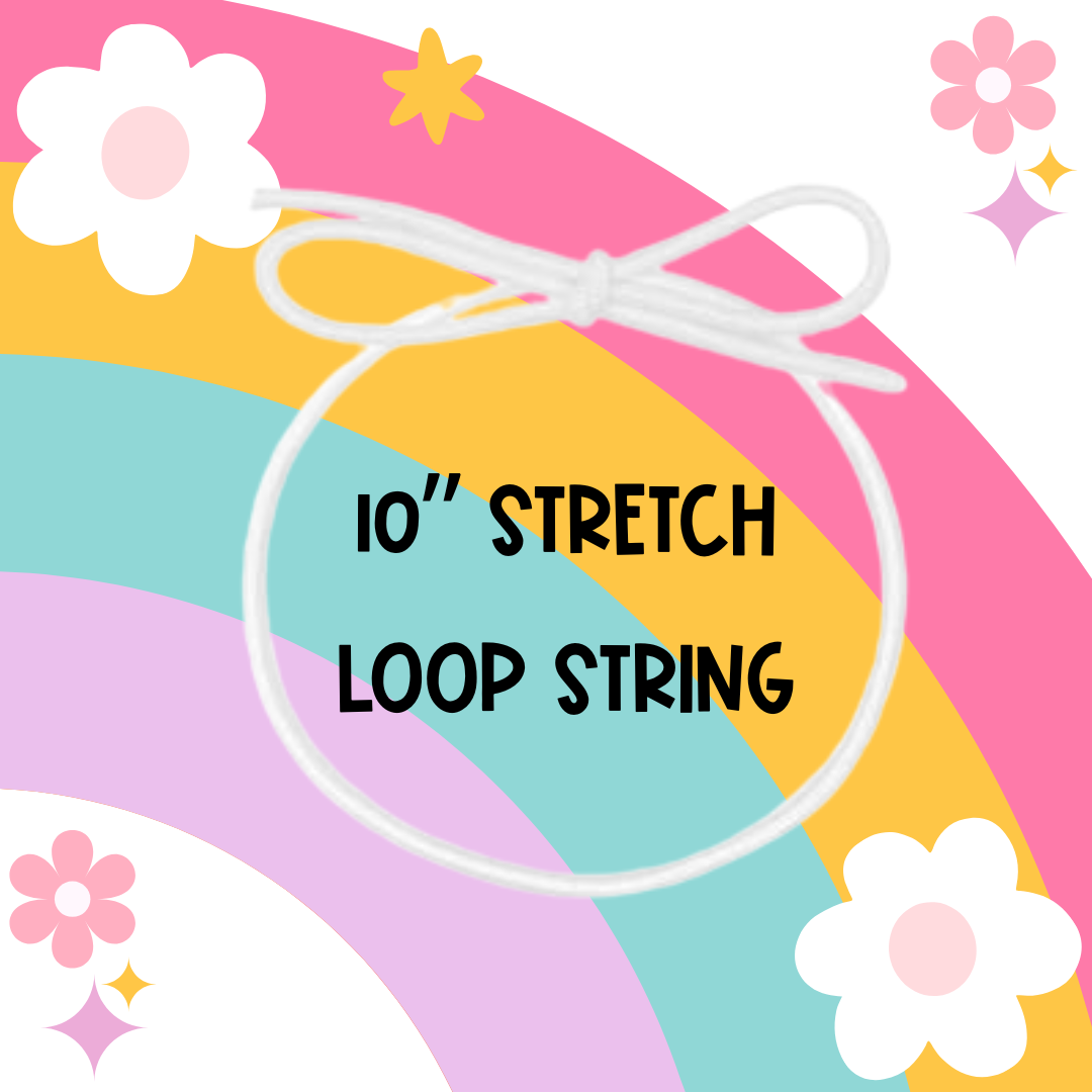 10” White Stretch Loop String