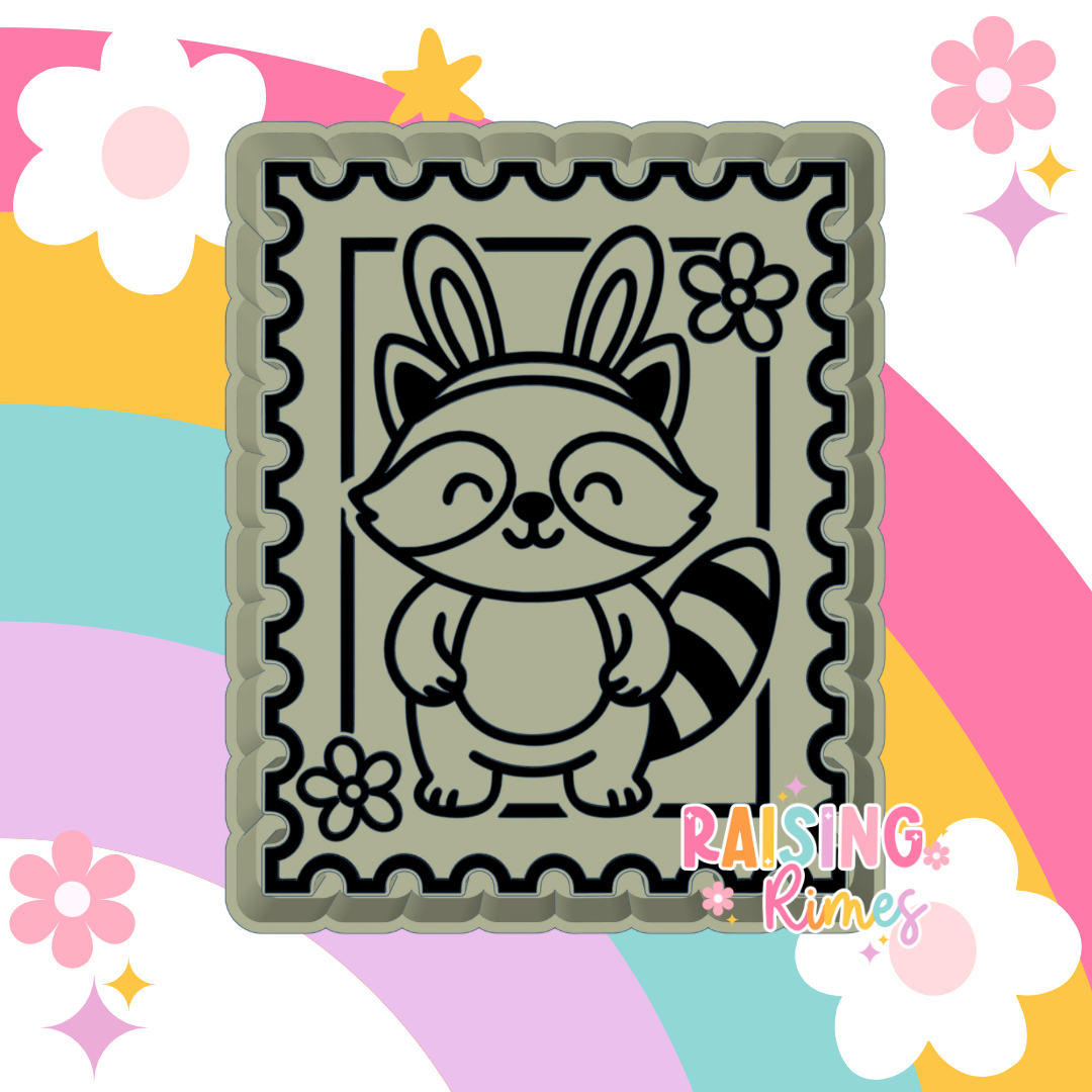 Easter Raccoon Stamp Silicone Mold