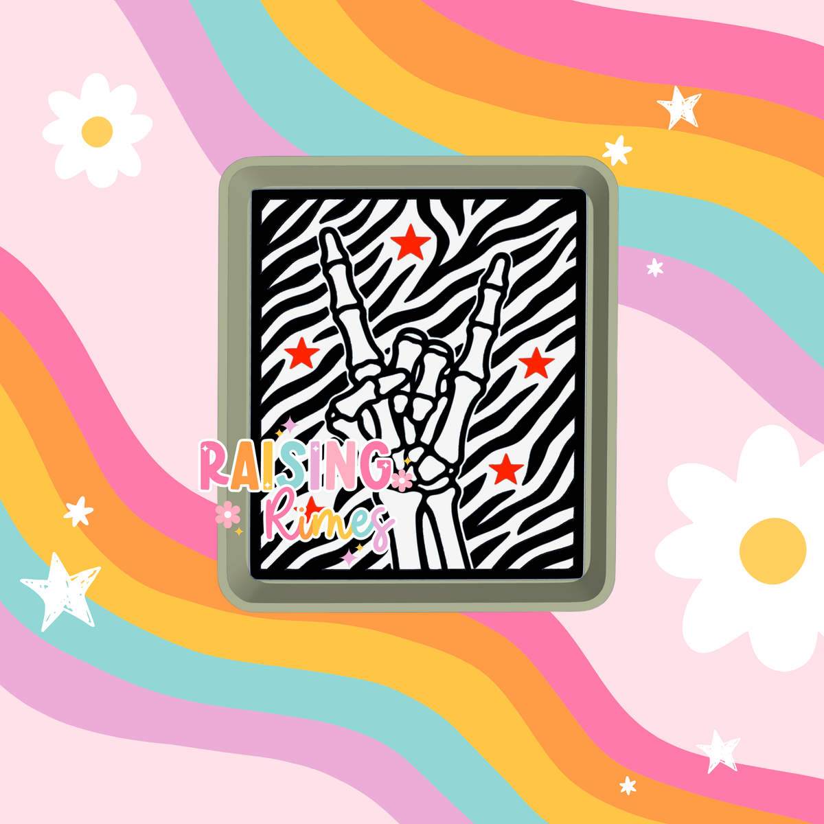 Zebra Rock Skeleton Hand Silicone Mold