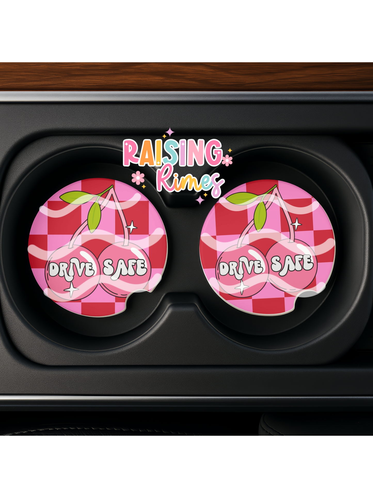 Cherry Drive Safe Coaster Set