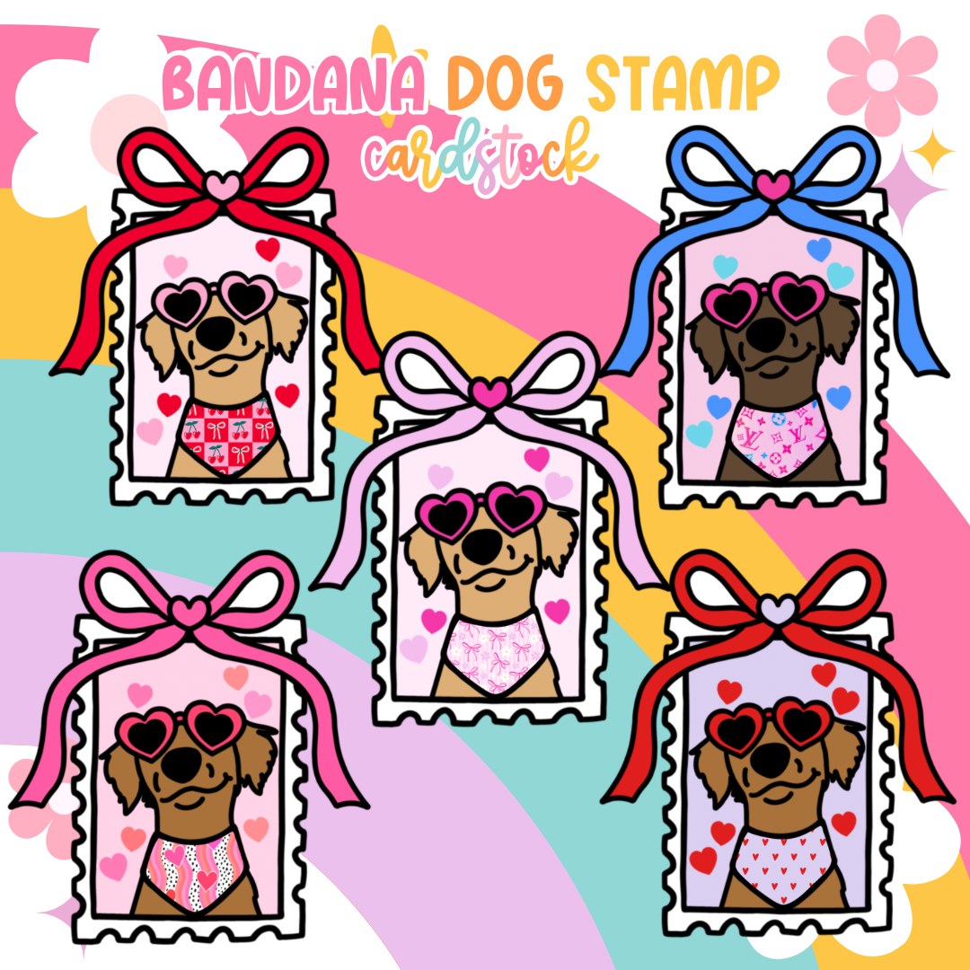 Bandana Dog Stamp Cardstock Grab Bag