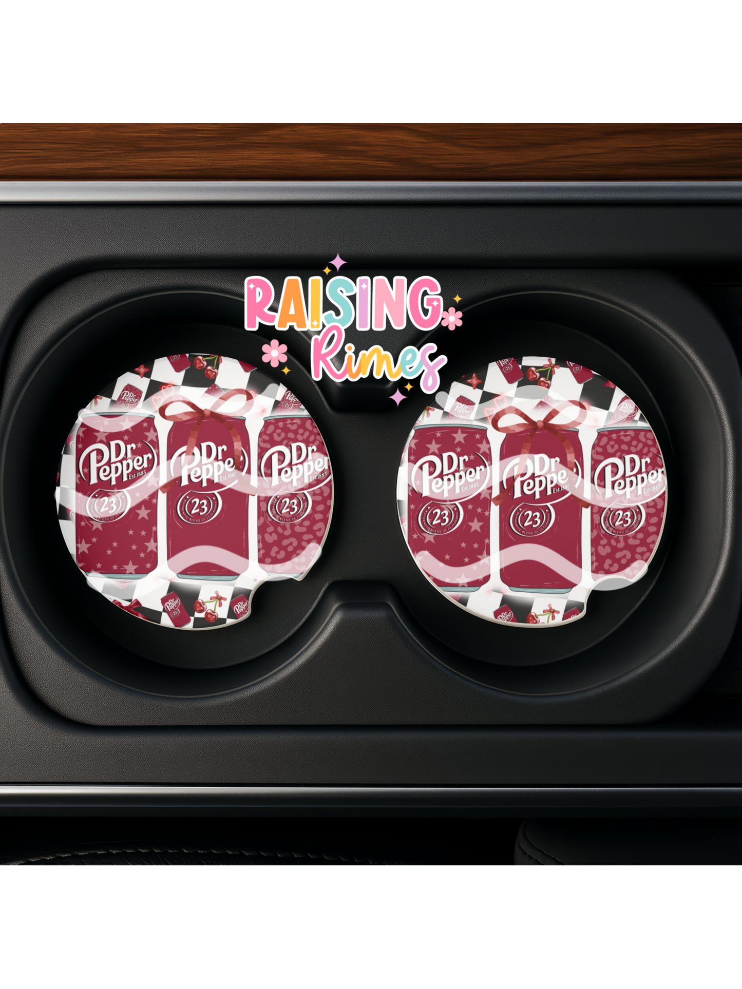 Checkered Dr. P Coaster Set