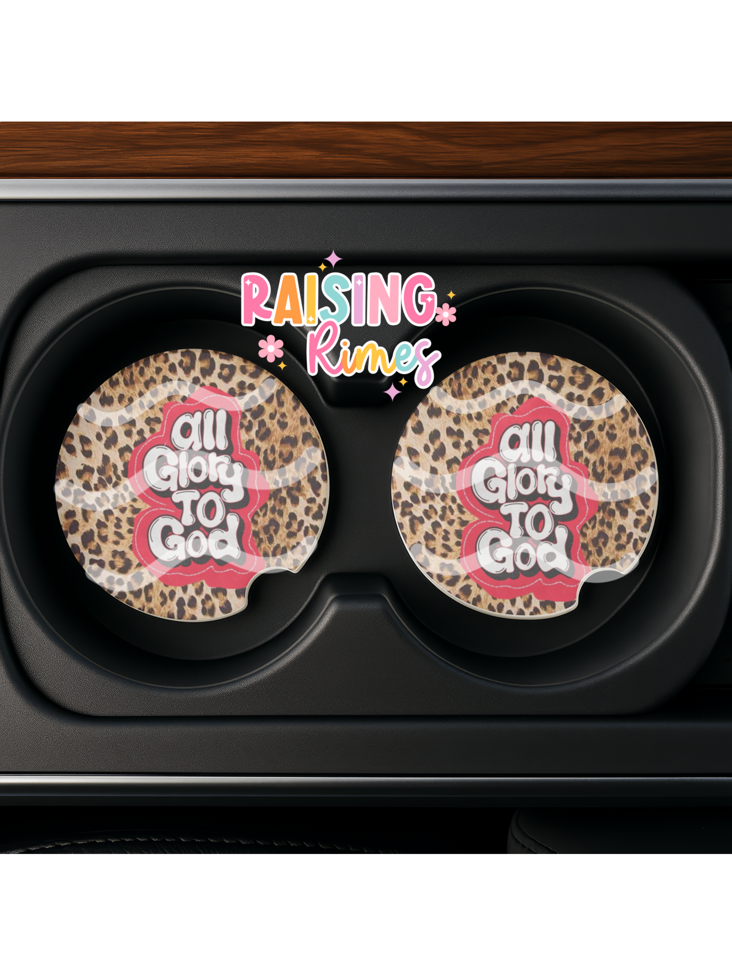 All Glory to God Cheetah Coaster Set