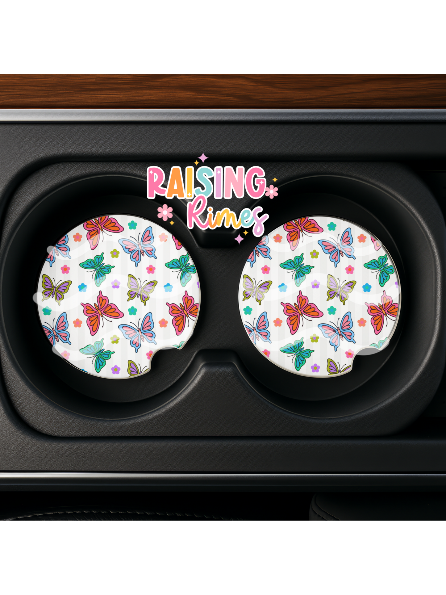 Colorful Butterflies Coaster Set