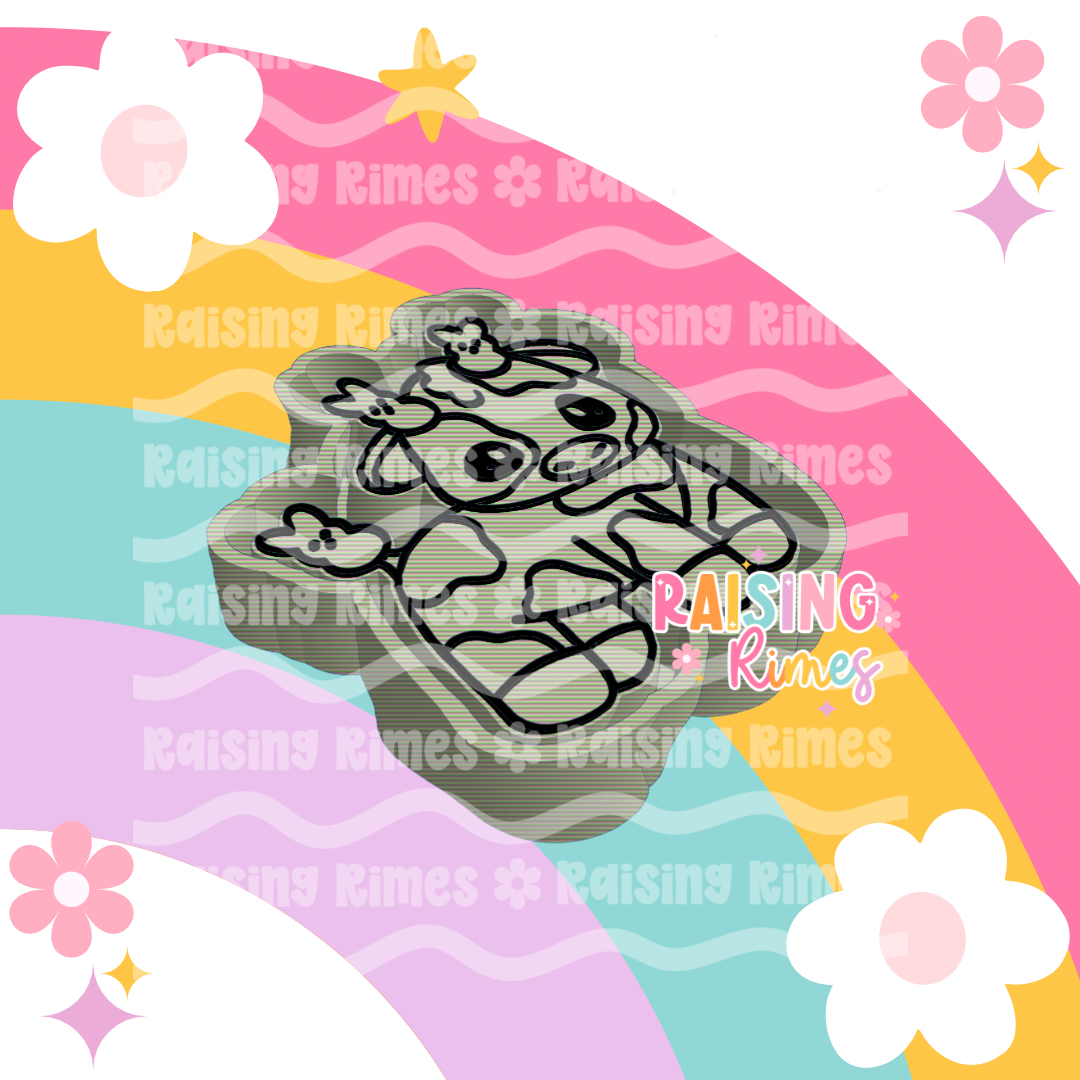 Standing Bunny Peep Cow Silicone Mold