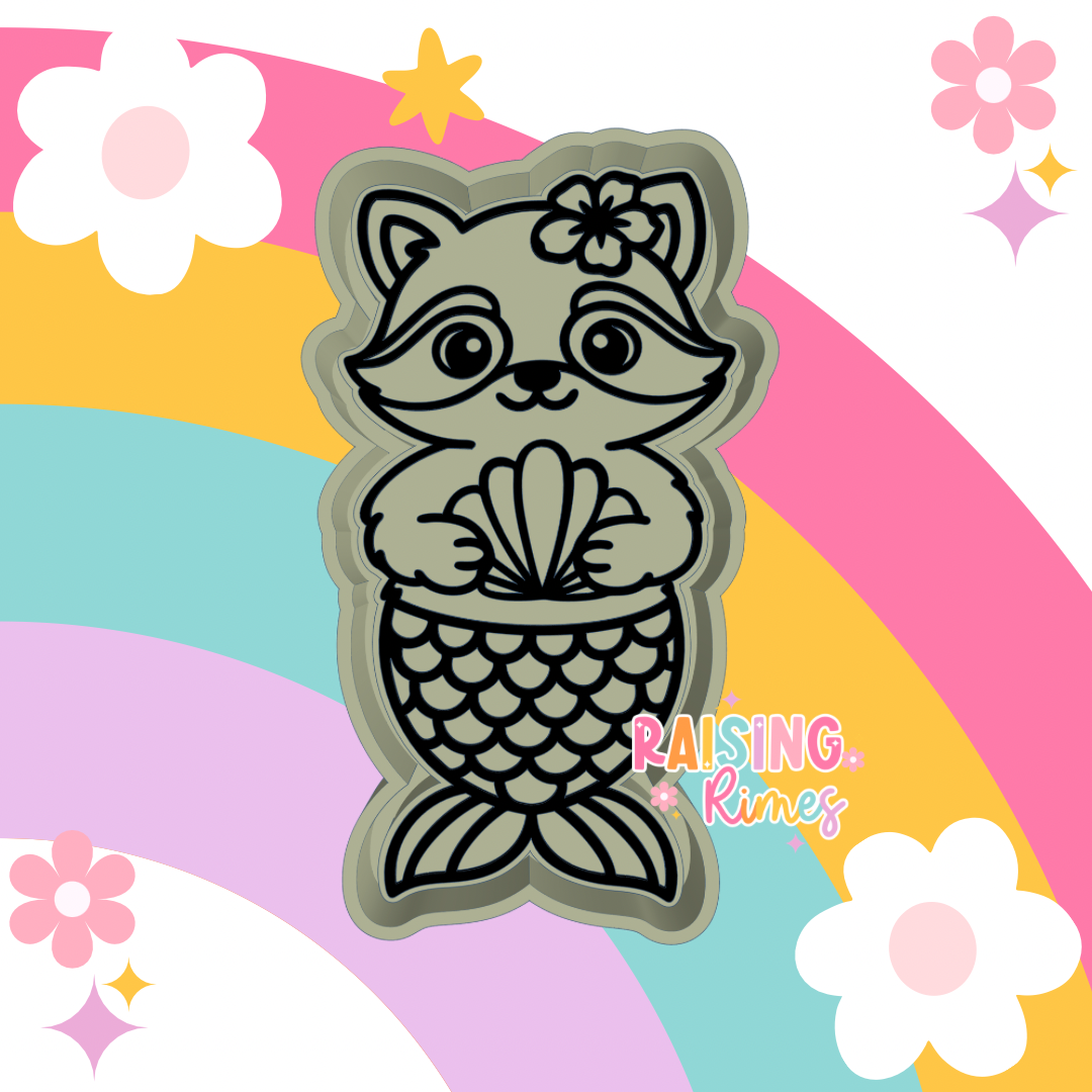 Mermaid Raccoon Silicone Mold