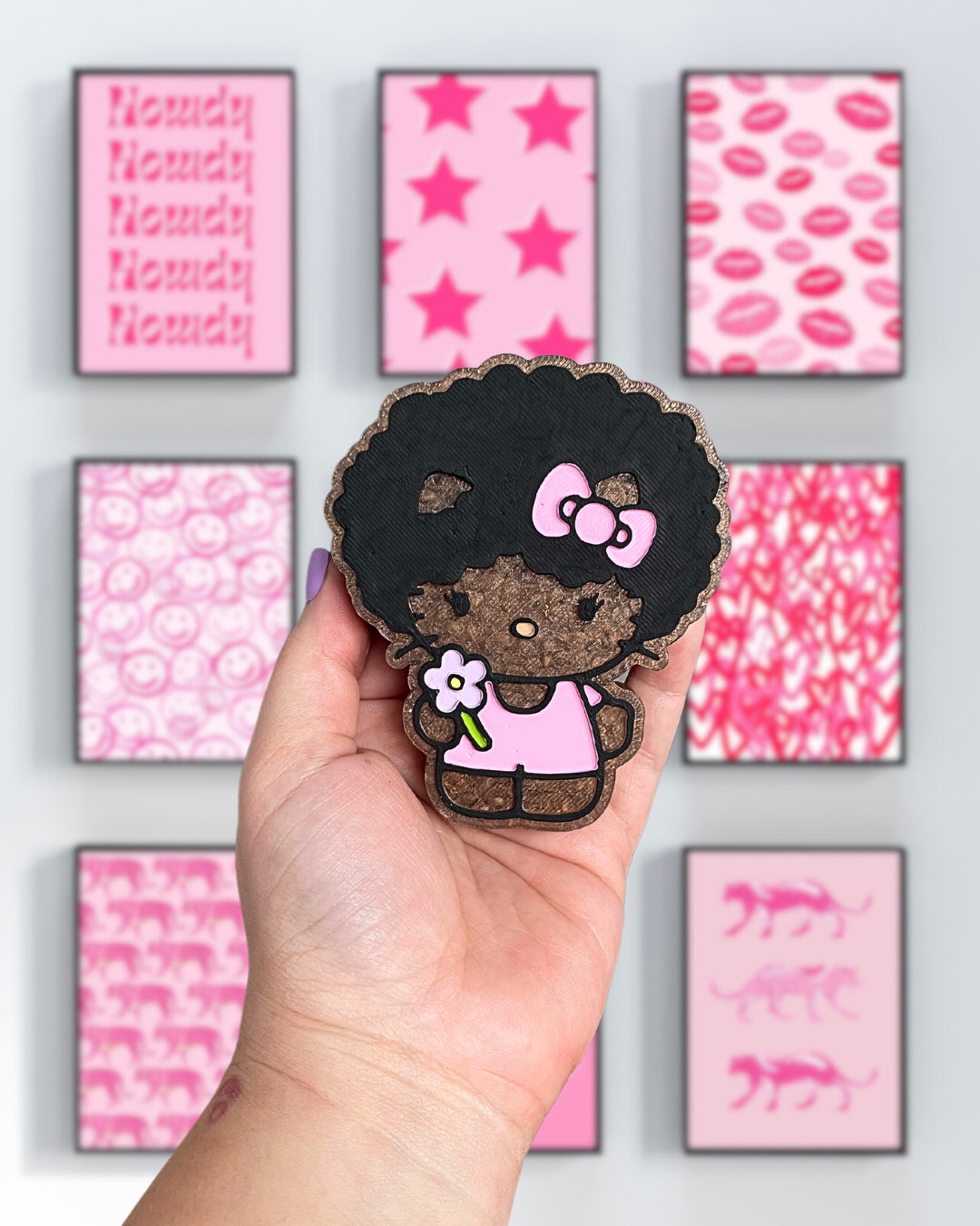 Wholesale - Afro Kitty w/ Flower