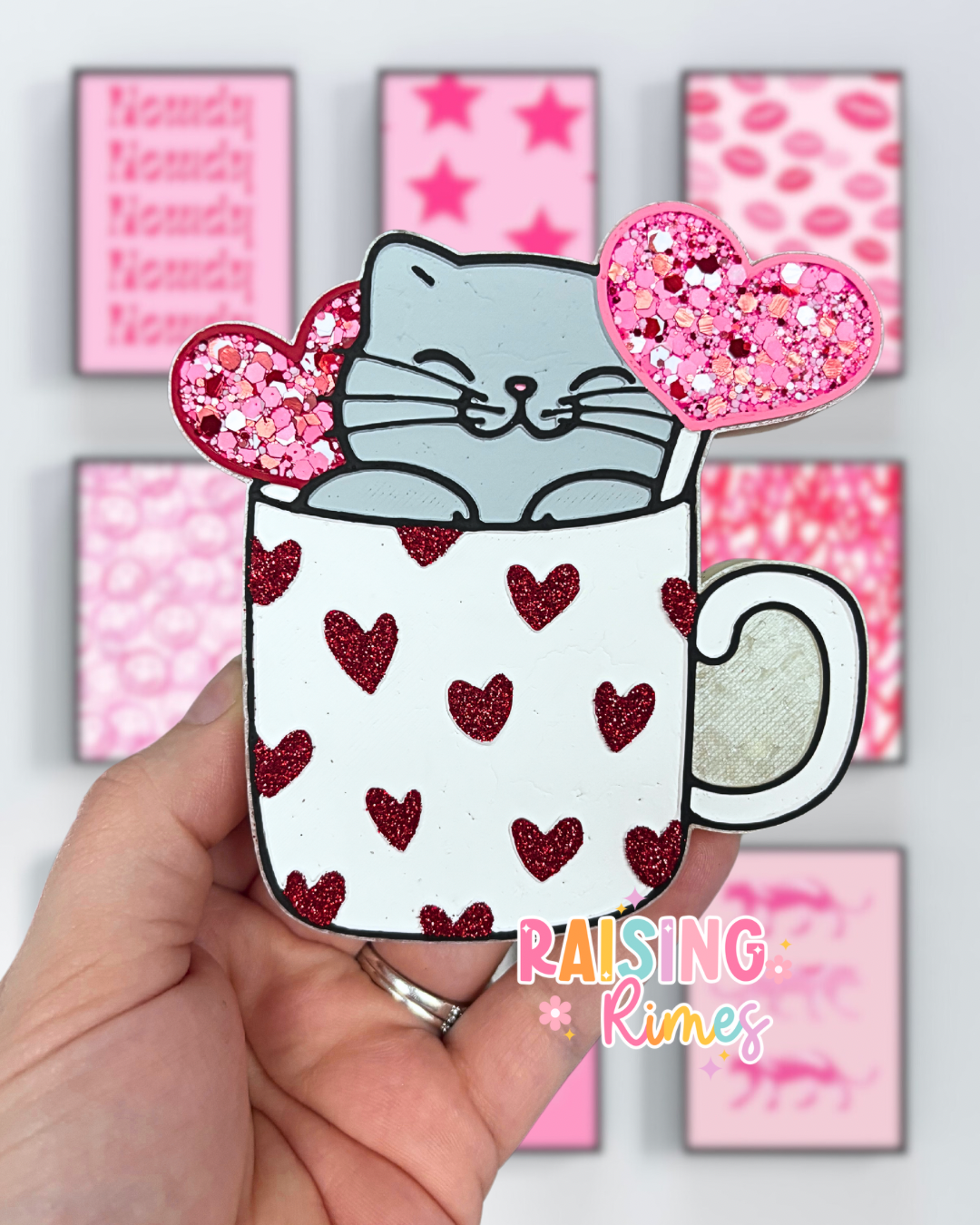 Cat Heart Mug Silicone Mold