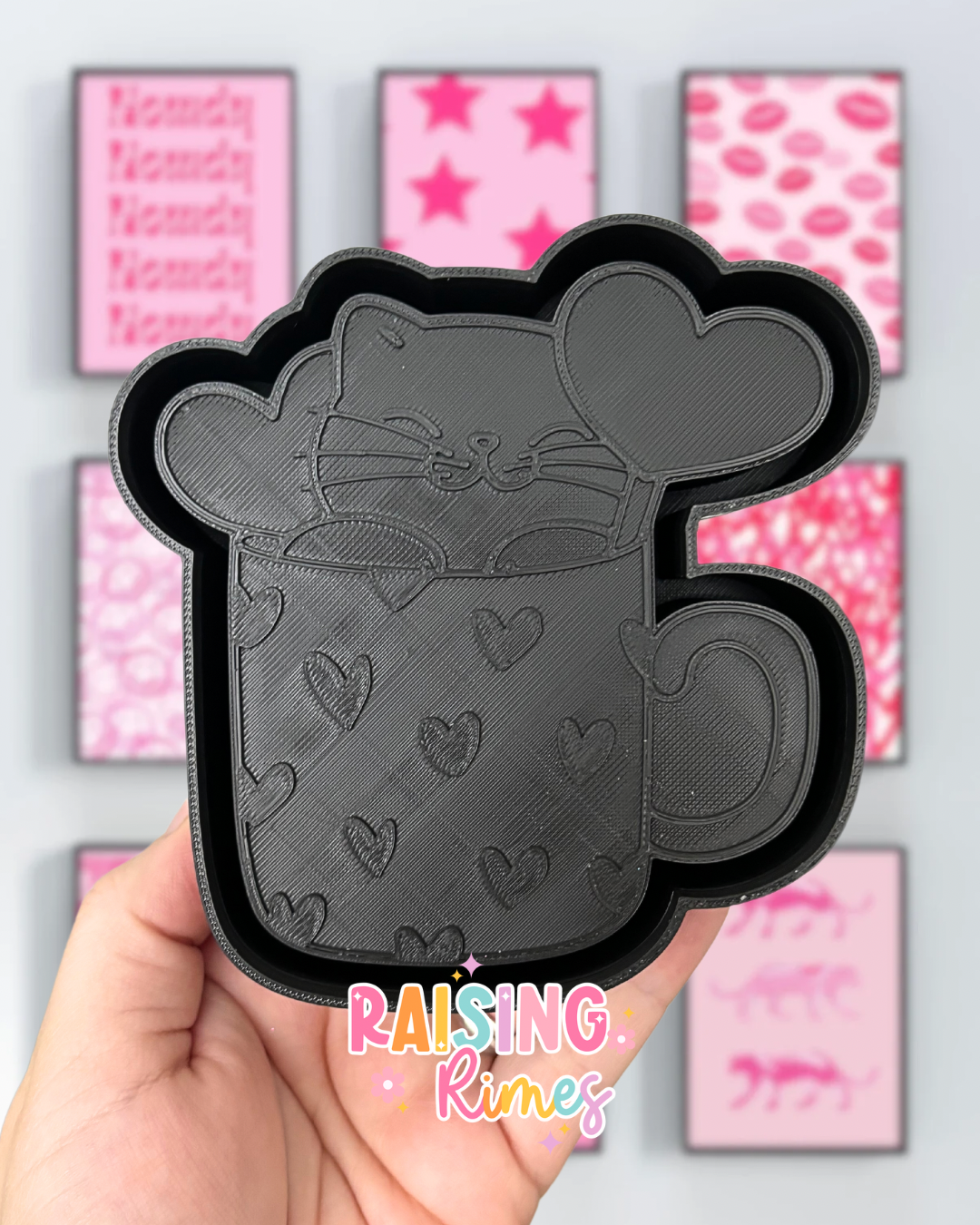 Cat Heart Mug Silicone Mold